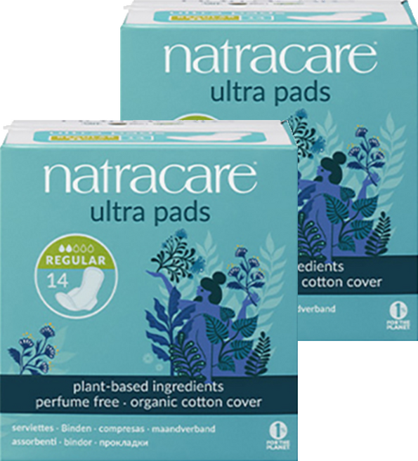 나트라케어 울트라 패드 생리대 날개형 레귤러, 소형, 14개입, 2개