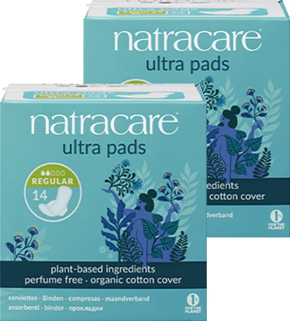 나트라케어 울트라 패드 생리대 날개형 레귤러, 소형, 14개입, 2개 - 쿠팡