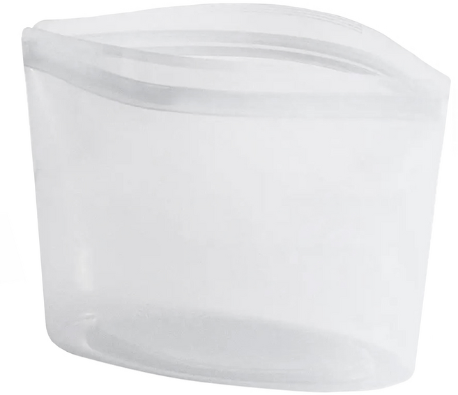 stasher 碗形矽膠密封袋-XL 雲霧白 適用冷凍/微波/隔水加熱 耐高低溫 輕便易攜帶, 1.893L, 1個