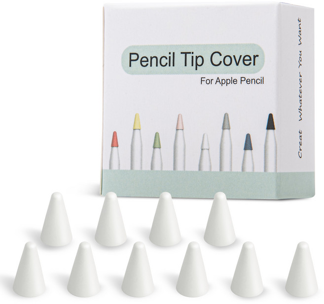 구스페리 애플펜슬 1 / 2세대 펜촉 보호팁 하드타입, 10개, 화이트