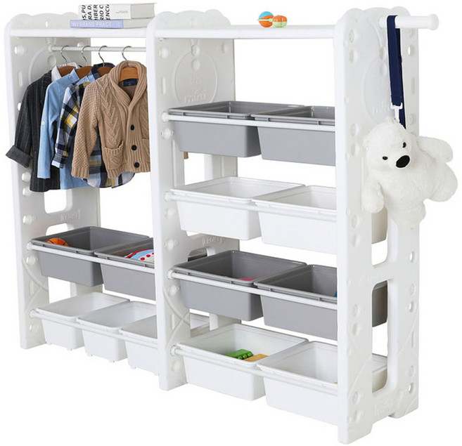 미루 유아용 프리미엄 정리함 M7, 그레이 + 화이트, 5단