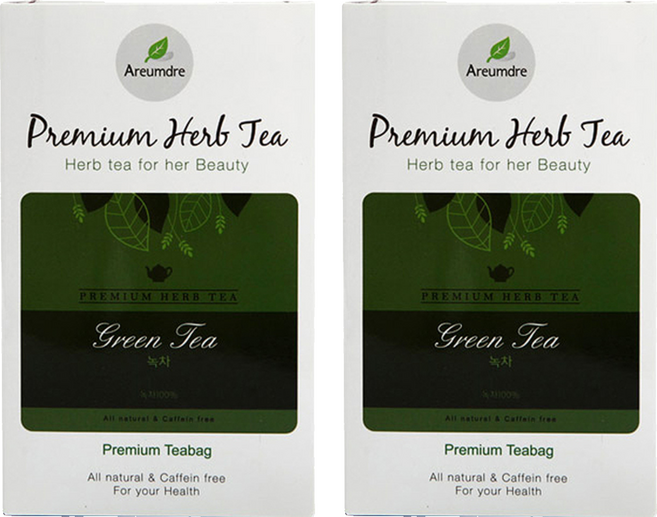 아름드레 프리미엄 화이트 녹차 세작, 1.1g, 20개입, 2개