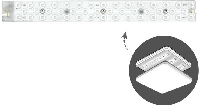 홈플래닛x금호전기 안정기일체형 LED 리폼램프 슬림 렌즈형 25W 주광색 6500K, 1개