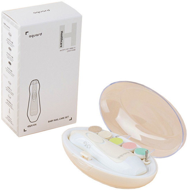 aguard 孩童電動磨甲器, 粉色+綠色+藍色, 1組