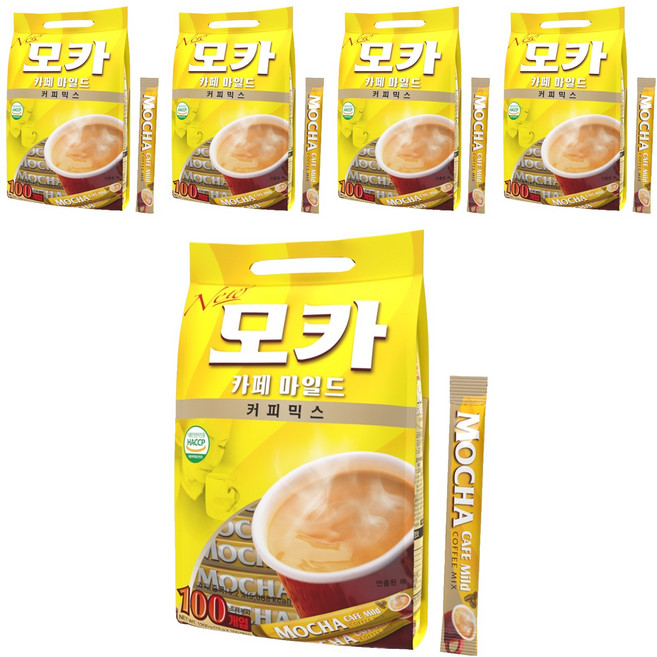 모카씨엔티 모카 카페 마일드 커피믹스, 12g, 100개입, 5개
