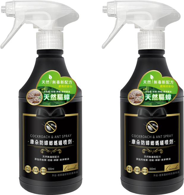 QUNDO 康朵 防蟑螂螞蟻噴劑, 500ml, 2罐