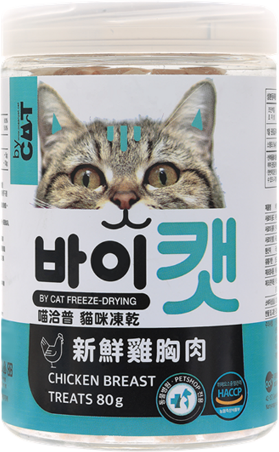 by CAT 喵洽普 貓咪凍乾零食, 新鮮雞胸肉, 80g, 1罐