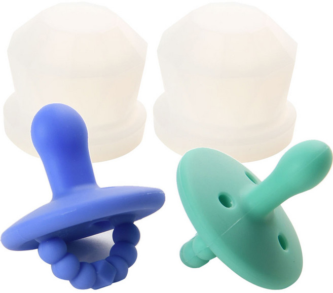 데일리라이크 봉봉 탄생석 노리개 젖꼭지 2종 세트, 05 에메랄드, 사파이어, 2단계(4개월이상), 1세트