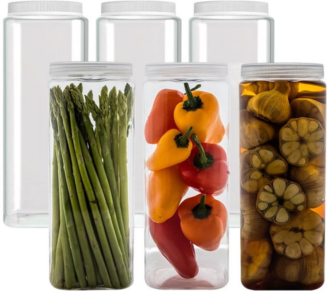 실리쿡 냉장고수납용기 사각1호, 1개, 6개