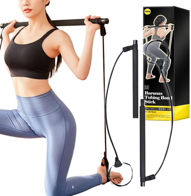 무로 바라나스 튜빙밴드 스틱 2p, 블랙, 1세트