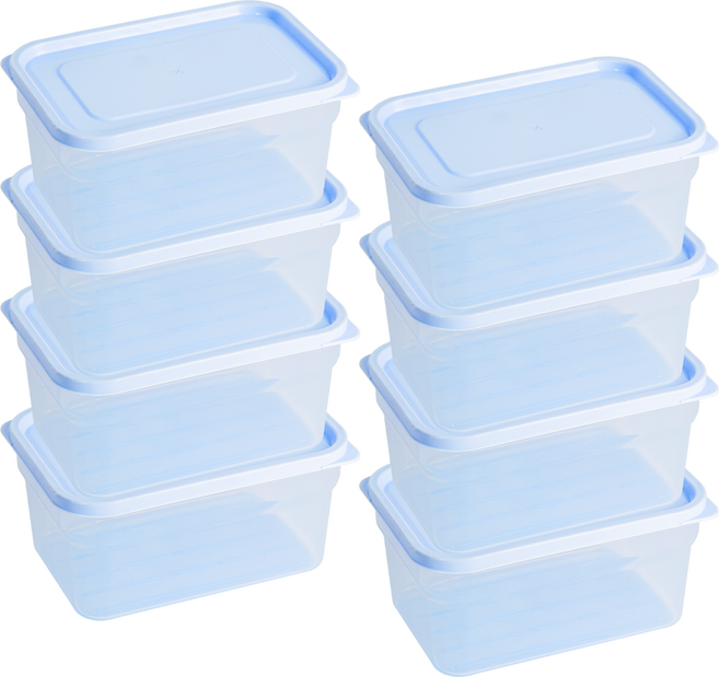 말랑핏 휘어지는 냉동실 정리용기 900ml, 8개, 1개