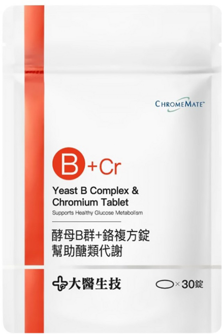 大醫生技 酵母B群 + 鉻複方錠, 30顆, 1包