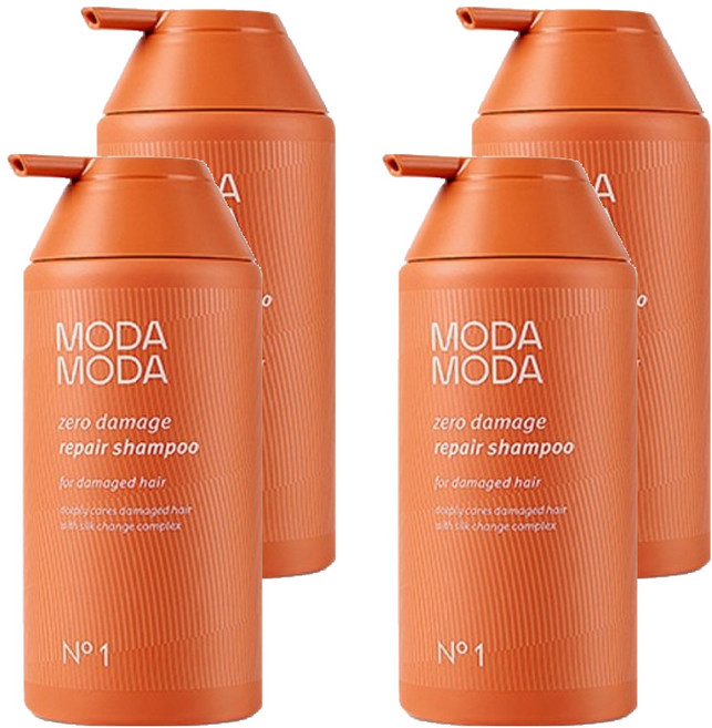 MODA MODA 3重損傷護理洗髮精, 4瓶, 500g