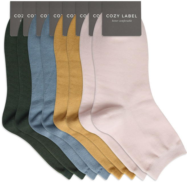 코지라벨 남성용 무지 중목 12컬러 양말 세트G 8족