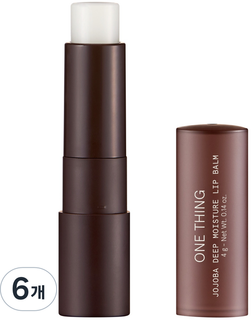 원씽 호호바 딥 모이스처 립밤, 4g, 6개, 무향