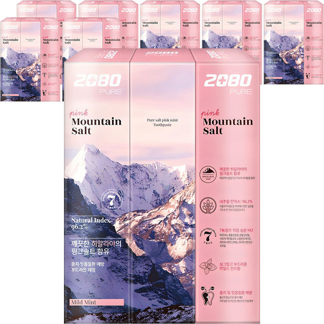 2080 퓨어치약 핑크마일드민트향, 150g, 24개
