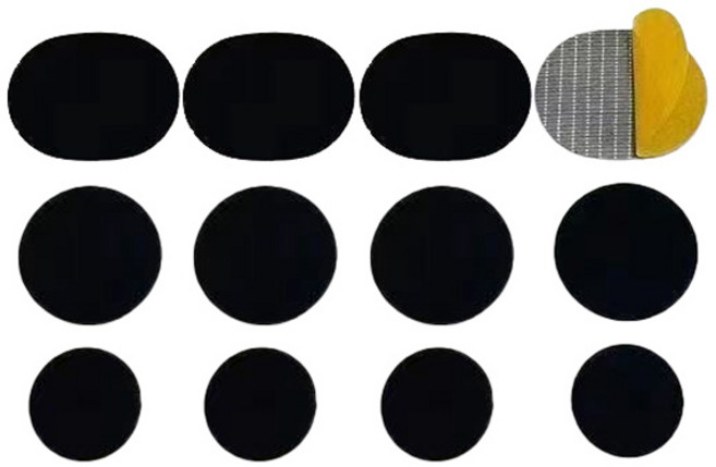 스타리움 신발 구멍 수선 패치 키트 3종 x 4p 세트, 블랙, 1세트