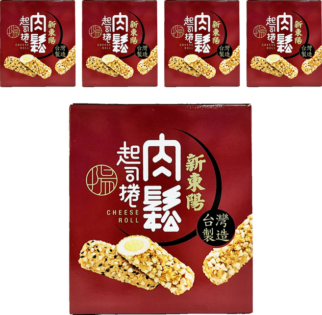 新東陽 肉鬆綜合起司捲 芝麻口味4入 + 杏仁口味4入, 120g, 5盒