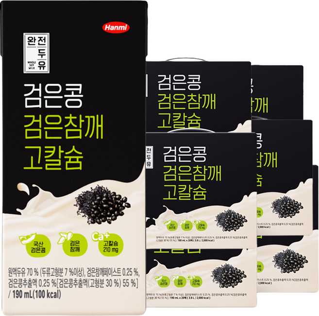 전두유 검은콩 검은참깨 고칼슘, 190ml, 120개