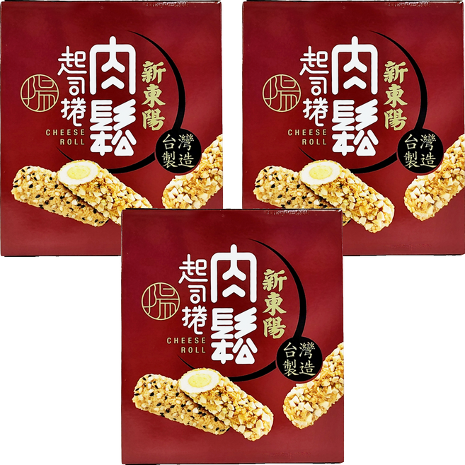 新東陽 肉鬆綜合起司捲 芝麻口味4入 + 杏仁口味4入, 120g, 3盒