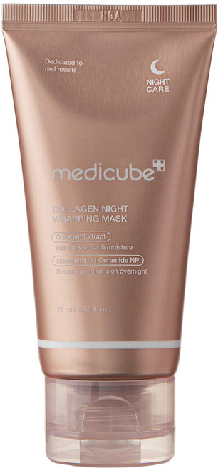 medicube 膠原蛋白晚安裹敷面膜, 75ml, 1個, 1入