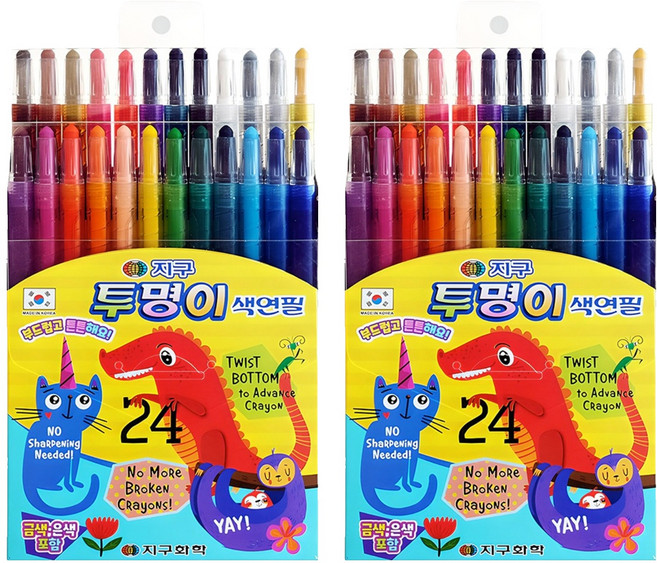 지구화학 투명이 색연필, 24색, 2개