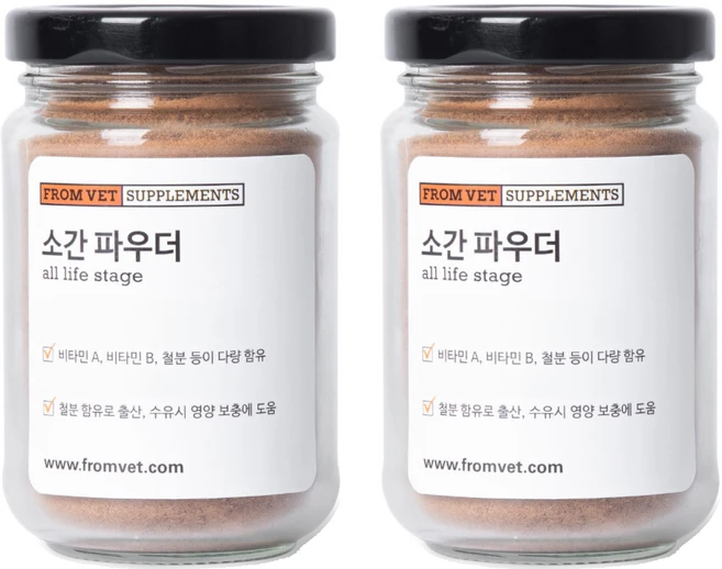 프롬벳 반려동물 소간 파우더 영양제, 100g, 눈물개선/눈건강, 2개 - 쿠팡