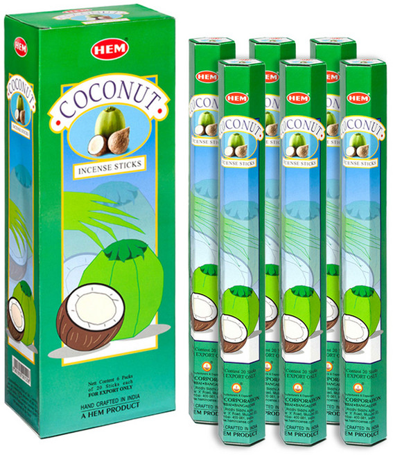 HEM 인센스 스틱 20p x 6개 세트, 코코넛
