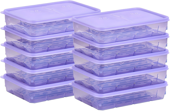 땡스소윤 냉동실 전용 밀페용기 7호 쿨라벤더, 1개입, 10개