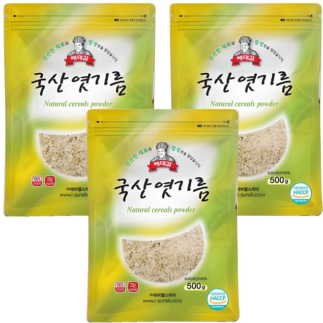 배대감 국산 엿기름, 500g, 3개