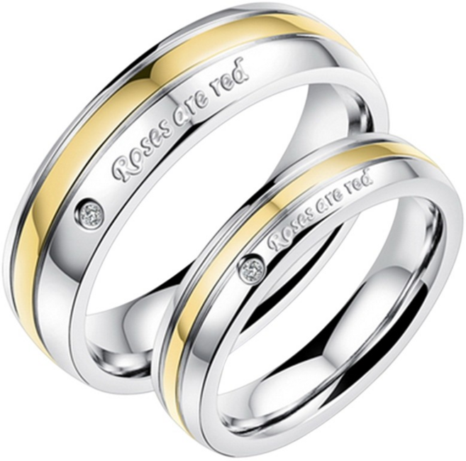 【馥瑰馨盛 】男款為你歌頌水鑽鈦鋼戒指