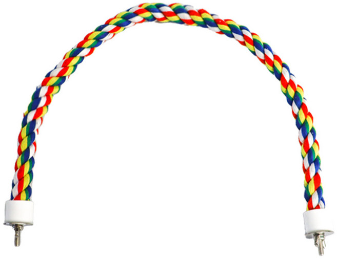 리프패럿 앵무새 철사형 고정 면 횃대 대 길이 65cm x 두께 1.6cm 03443, 혼합색상, 1개