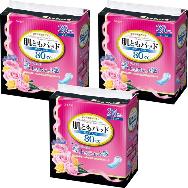 ELLEMOI 日本一番 失禁棉墊 微量型, 23cm, 26片, 3包