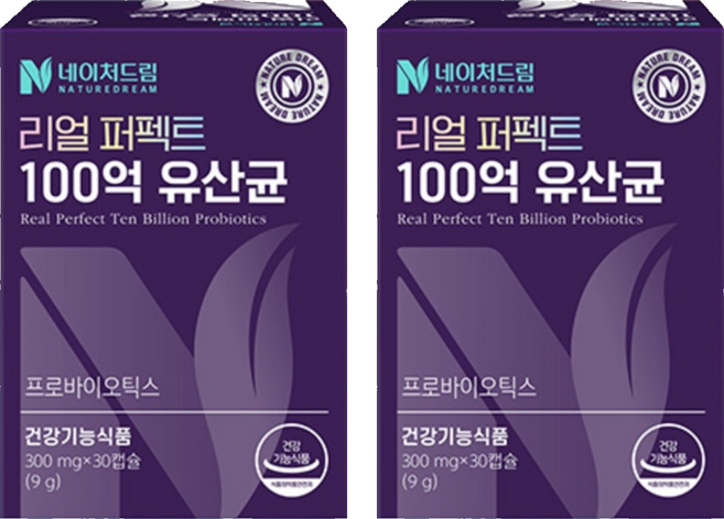 네이처드림 리얼 퍼펙트 100억 유산균 9g, 2개, 30정