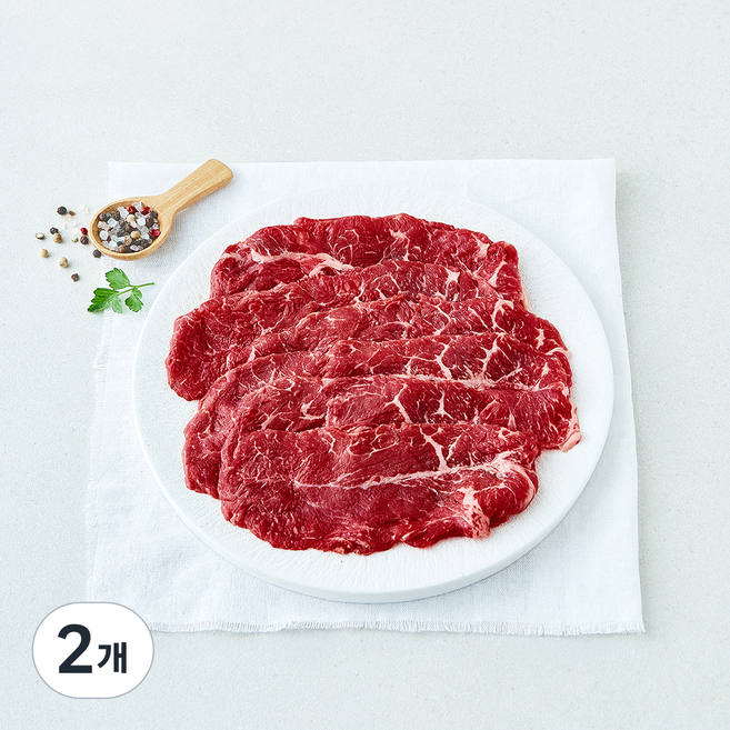 미트엔조이 미국산 만능 슬라이스 육전 구이용 (냉장), 2개, 300g
