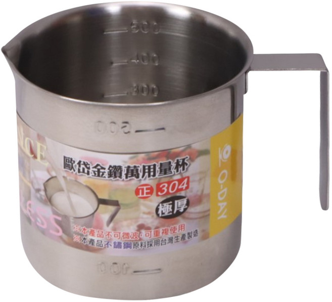 304歐岱金鑽萬用量杯 S-372, 銀色, 500cc, 1個