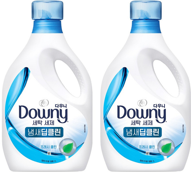 다우니 프리미엄 냄새딥클린 액체형 세탁세제 프레시클린 본품, 2L, 2개