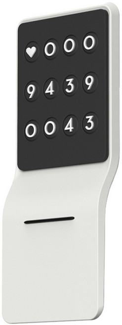 훠링 안심번호 자동차 틈새 주차번호판, 화이트, 1개