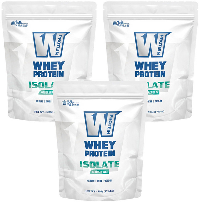 義美生醫 W PROTEIN 分離乳清蛋白, 500g, 3包