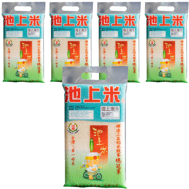 池上鄉農會 池上米, CNS一等, 1kg, 5包
