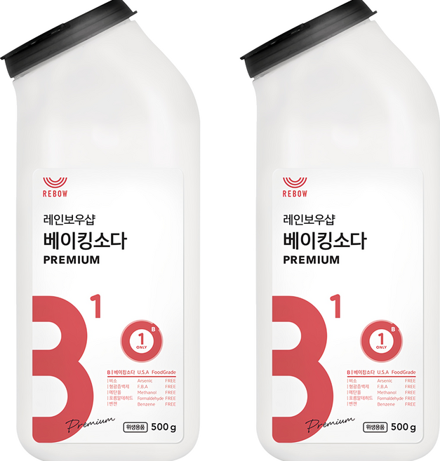 레인보우샵 베이킹소다 프리미엄 톡톡이, 500g, 2개