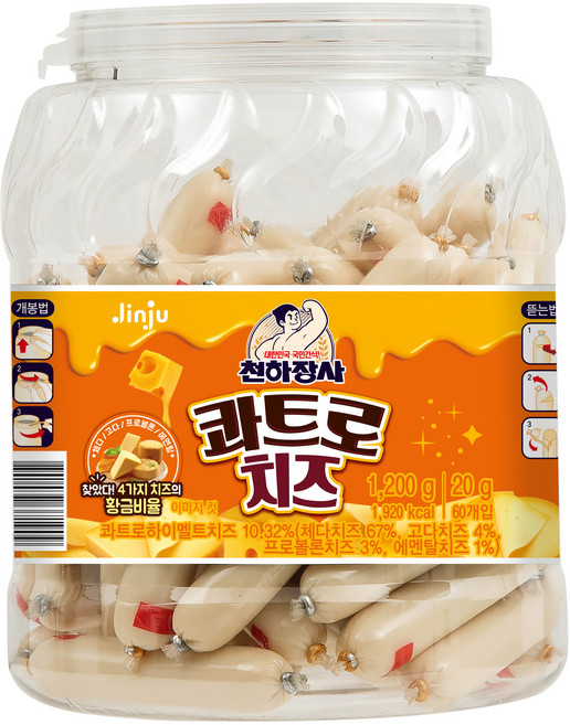 천하장사 콰트로치즈 소시지, 1.2kg, 1개