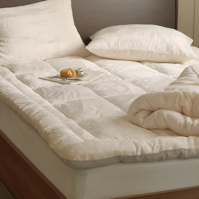 아망떼 소울메이트 장모 극세사 토퍼, 크림