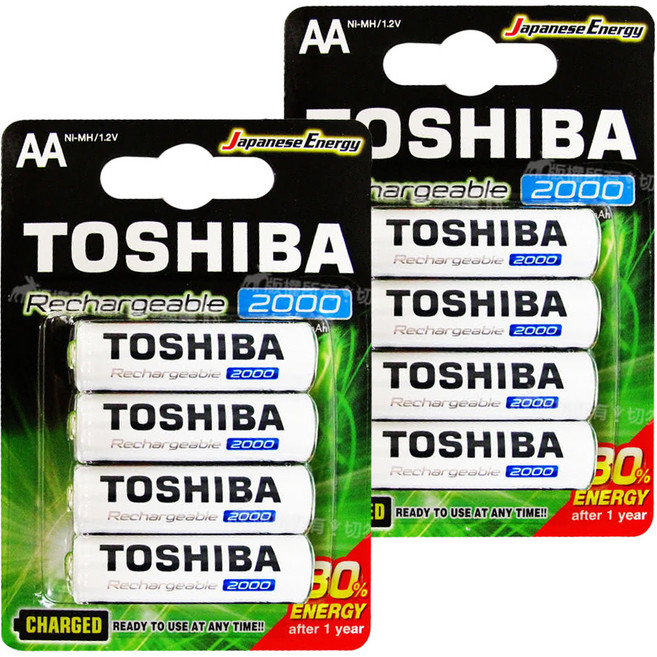 TOSHIBA 東芝 3號低自放電鎳氫充電電池 TNH-6GME, 4顆, 2組