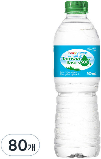 탐사 베이직수, 500ml, 80개