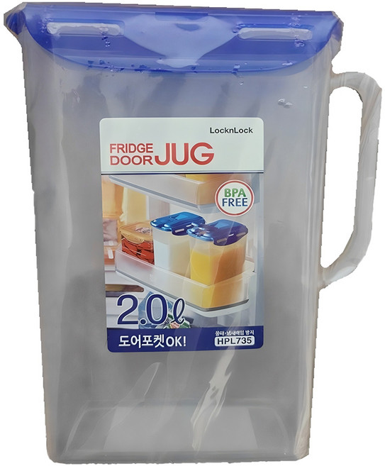 락앤락 PP손잡이 물병, 혼합색상, 2L, 1개