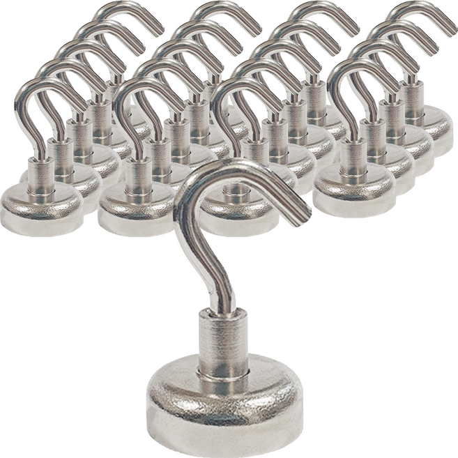 코지파파 초강력 고리 자석 후크 고리형 20mm, 실버, 20개