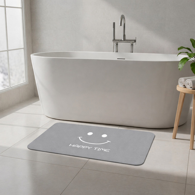 MF스토어 귀여운 빨아쓰는 깨지지 않는 두꺼운 데일리 타임 논슬립 규조토 발매트, F타입