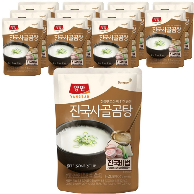 양반 진국 사골곰탕, 500g, 12개