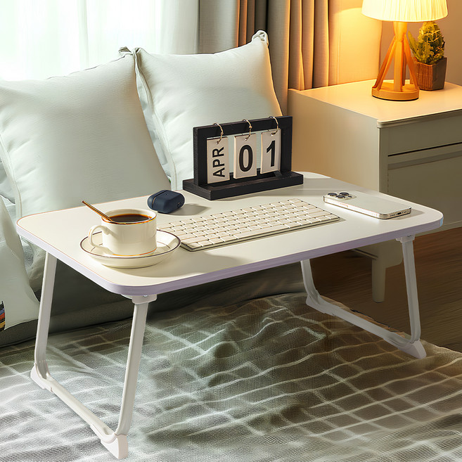 코멧 홈 다목적 접어쓰는 좌식 베드 테이블, 화이트